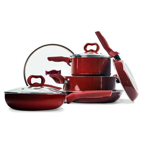 Ecolution Bliss Nonstick Ceramic Cookware Set, 8piece Wayfair